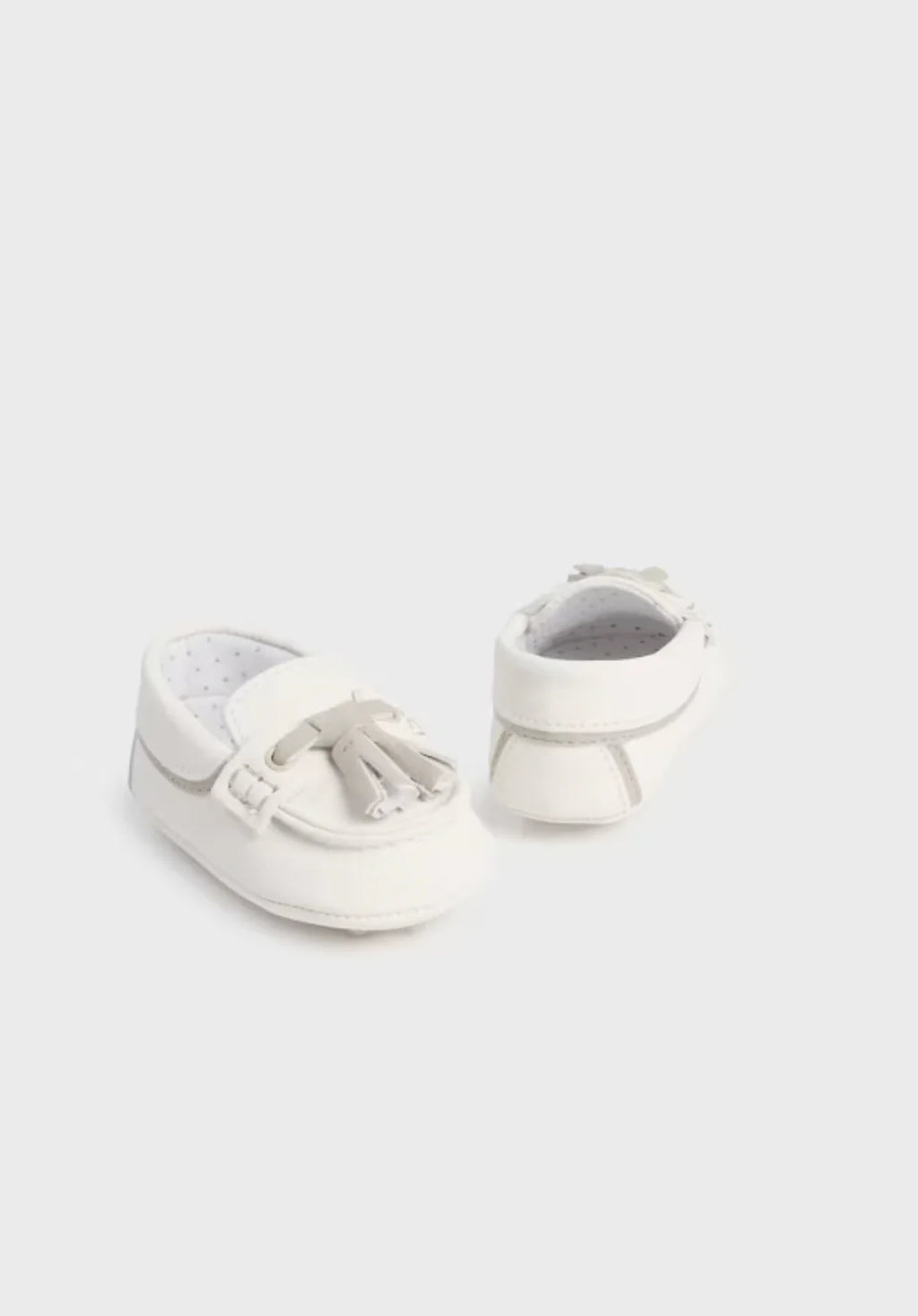 Baby Boys Off White Moccasins