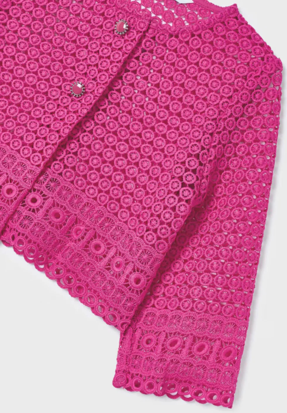 Girls Pink Guipur Jacket