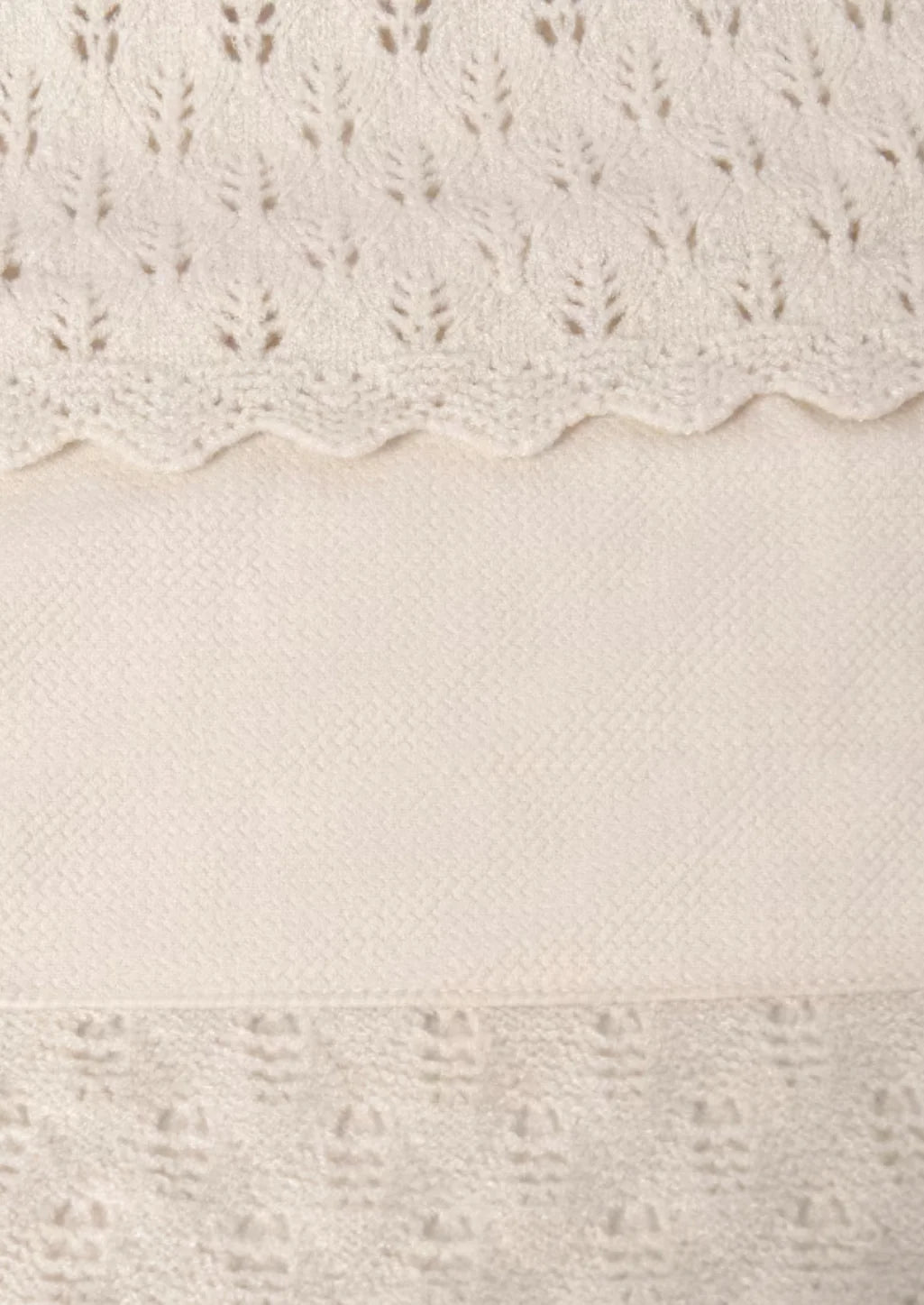 Off White Knit Blanket