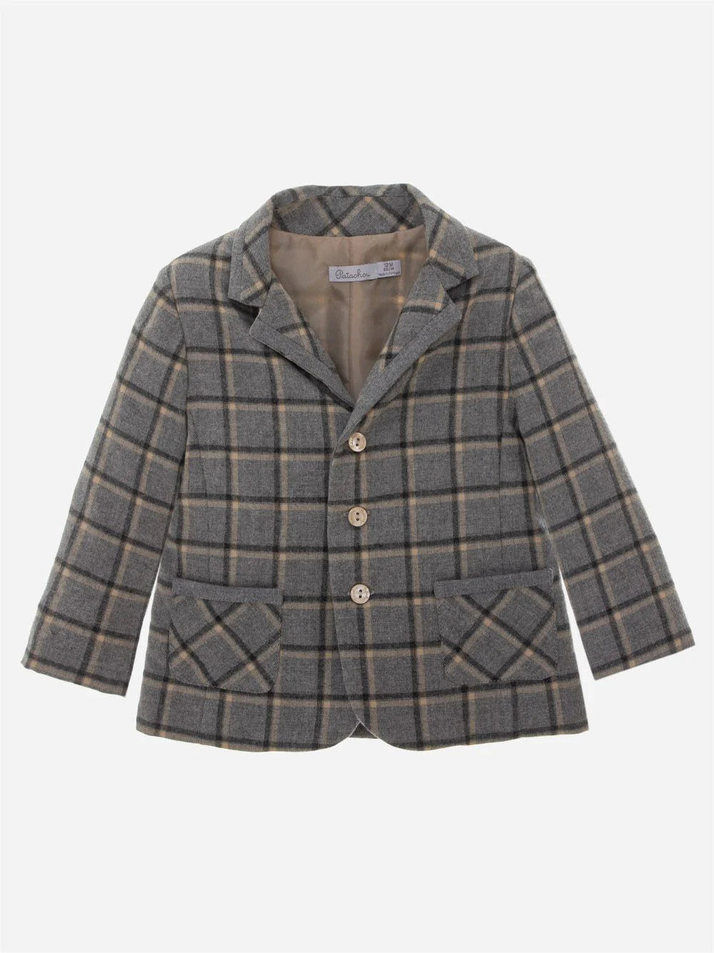 Grey Check Flannel Blazer Set