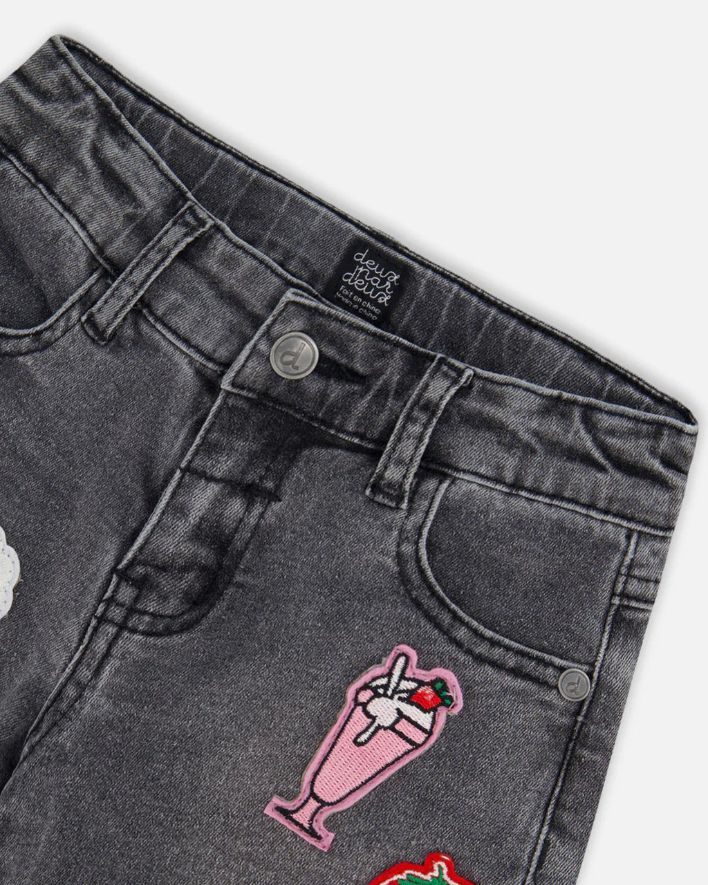 Girls Black Denim Shorts