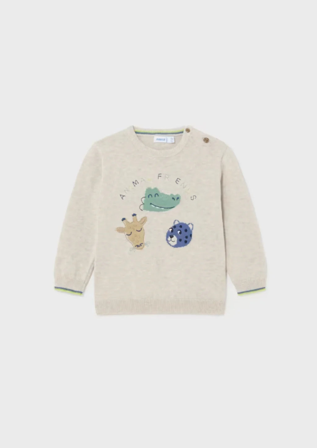 Baby Boys Beige Knit Sweater