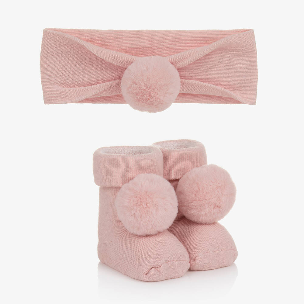 Pink Headband & Socks Set
