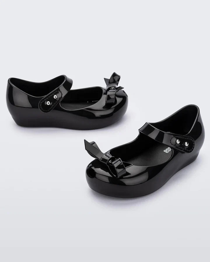 Mini Melissa Black Bow Shoes