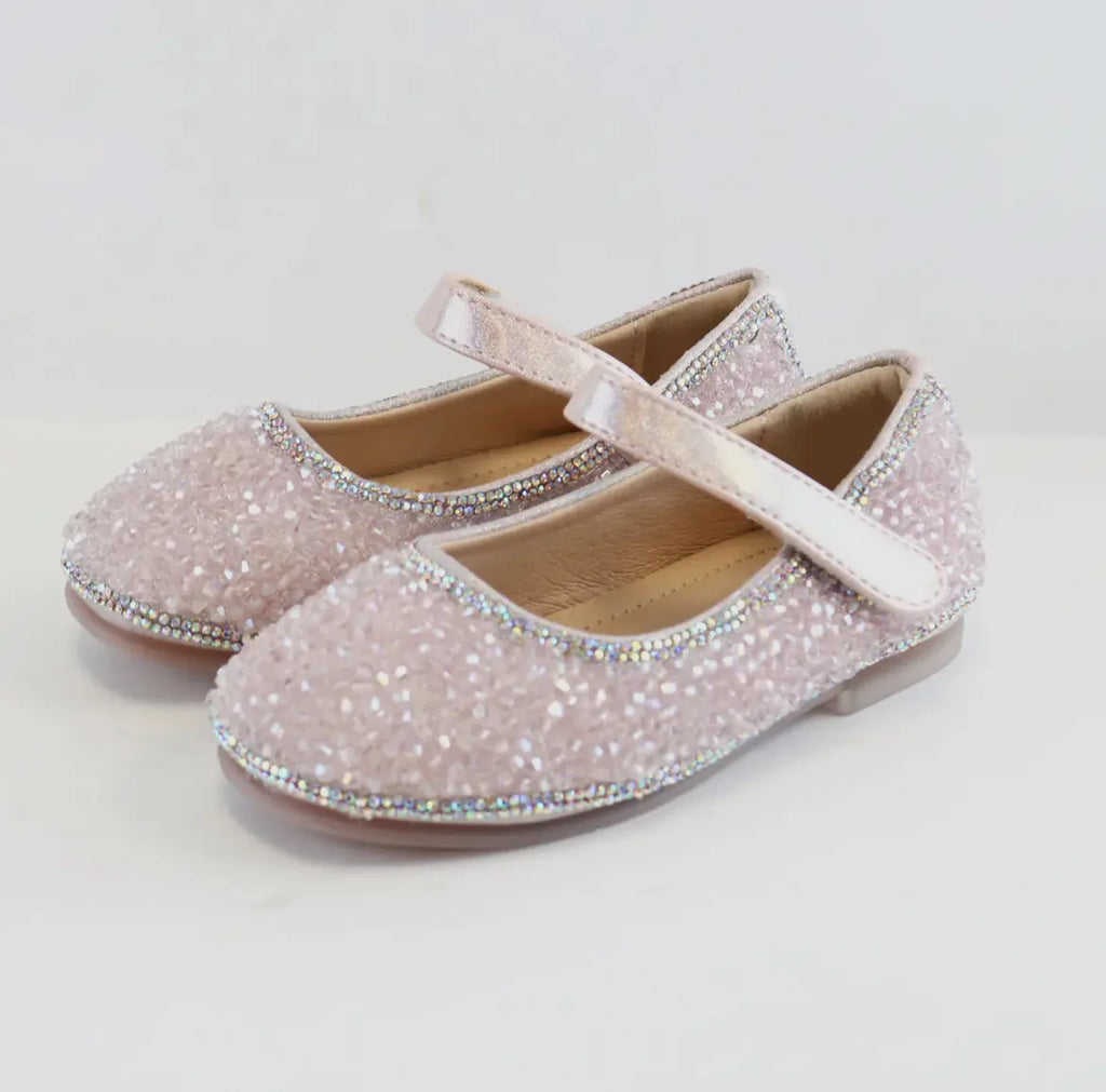 Pink Clear Stone Shoes