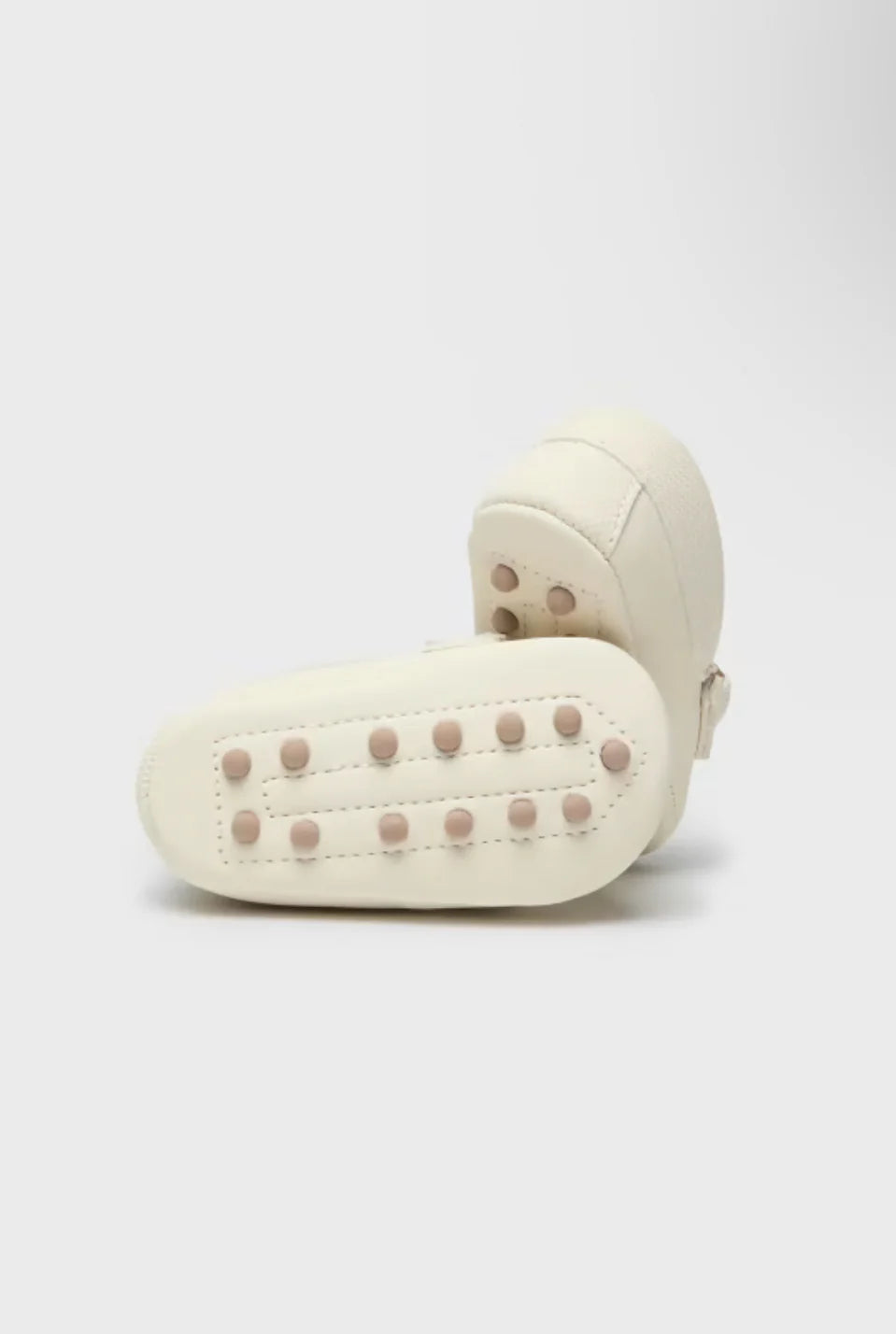 Baby Boys Off White Moccasins