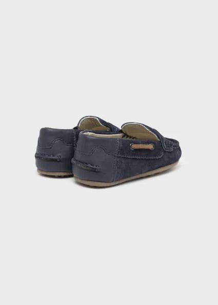 Navy Suede Moccasins