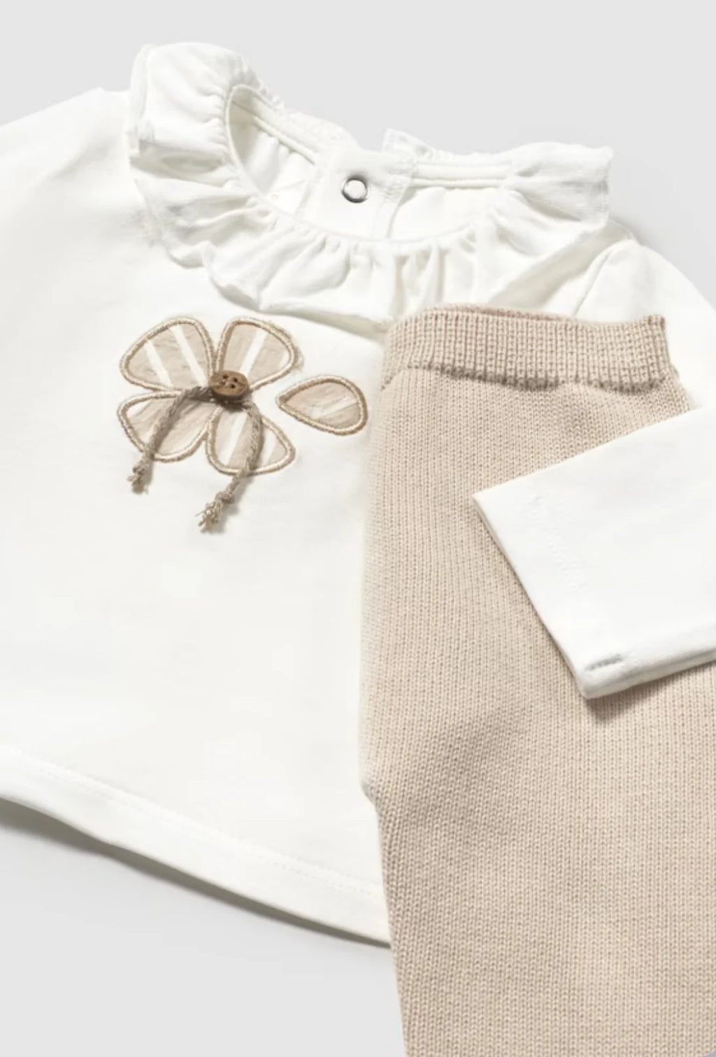 Baby Girls Beige Knit Set