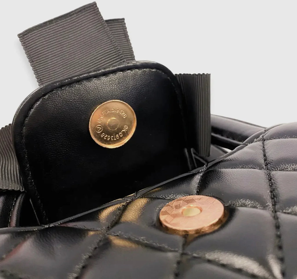 Girls Black Flower Purse